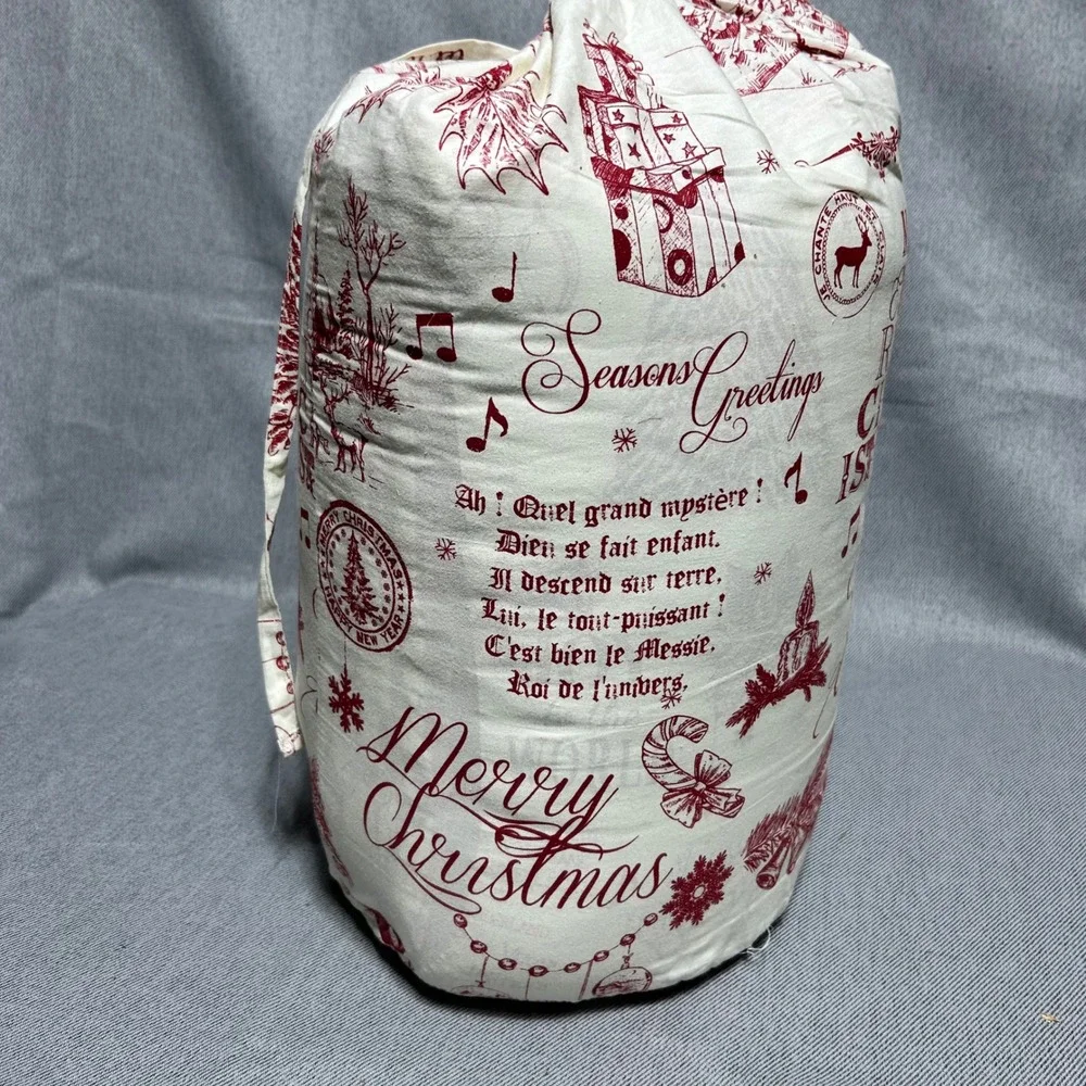Levtex‎ Home Quilt Set Full/Queen Cream Red Holiday Toile Christmas Noel